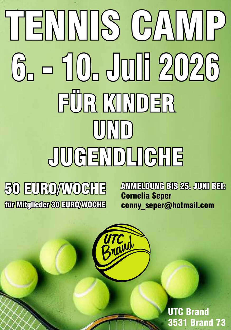 Tenniscamp 6. - 10. Juli
